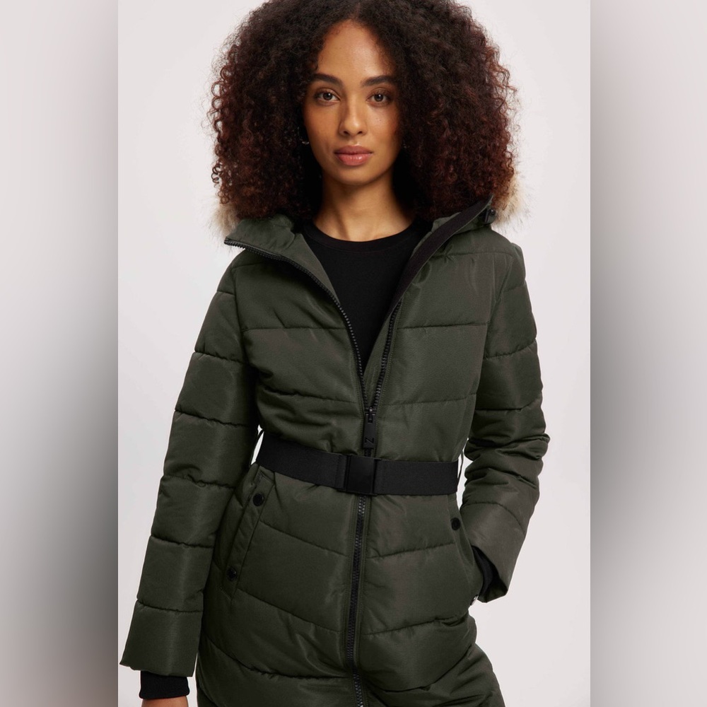 NOIZE Capri Long Length Parka Forest, Size Large, $298